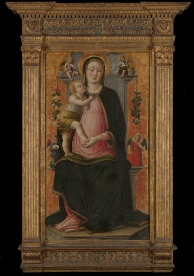 Virgen y niña entronizada de Antonio Vivarini