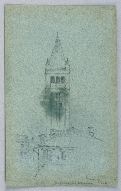 Campanario de San Bernabé, Venecia de Arnold William Brunner