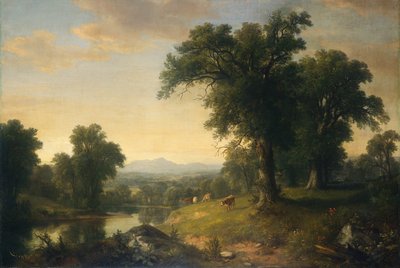 Una escena pastoral de Asher Brown Durand