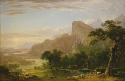 Escena de paisaje de "Thanatopsis" de Asher Brown Durand