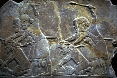 Asurbanipal en la Batalla de Til-Tuba de Assyrian