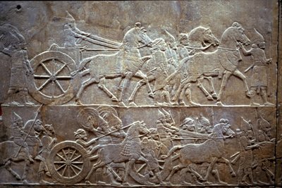 Asurbanipal en la batalla de Til-Tuba, 650-620 a.C. de Assyrian