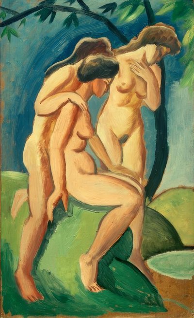 Tres desnudos de August Macke