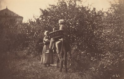 Dos Mujeres con Burro de Auguste Giraudon