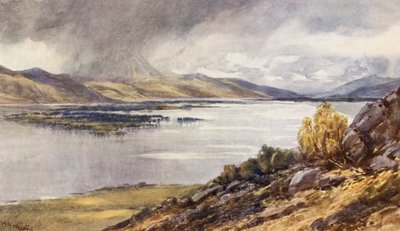 Loch Maree (litografía en color) de Augustus Watford Weedon