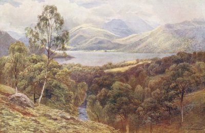 Ullswater (litografía en color) de Augustus Watford Weedon