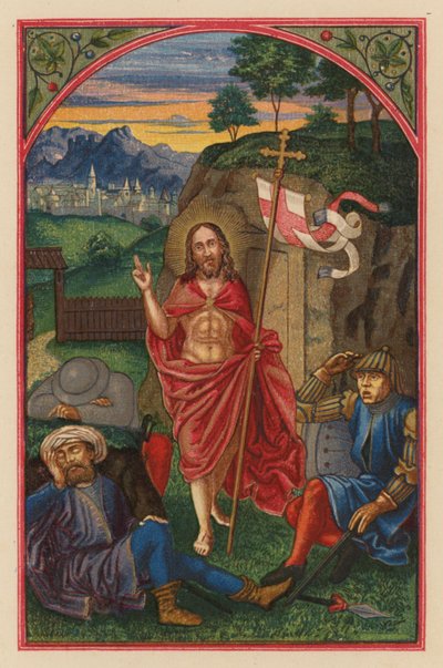 Resurrección de D N J Chr (cromolito) de Austrian School