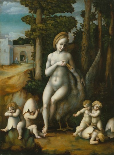 Leda y el cisne de Bacchiacca