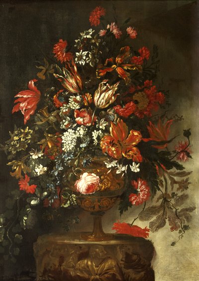 Pieza de flores, c.1700 de Bartolomeo Bimbi