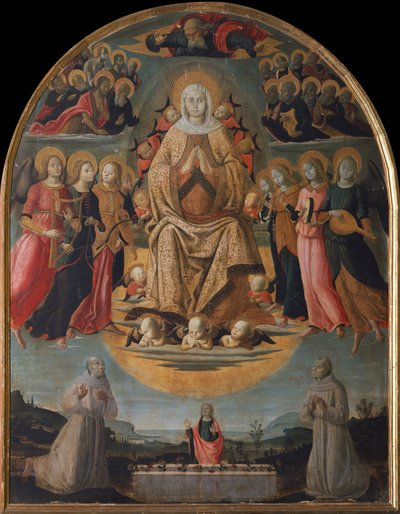 Asunción de la Virgen (pintura sobre madera) de Bernardino Fungai