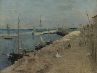 El puerto de Cherburgo, 1871 de Berthe Morisot