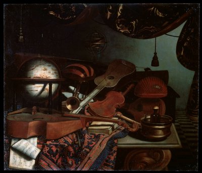 Naturaleza muerta con instrumentos musicales, 1718 de Bonaventura Bettera