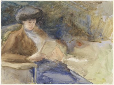 Mujer sentada leyendo de Bramine Hubrecht