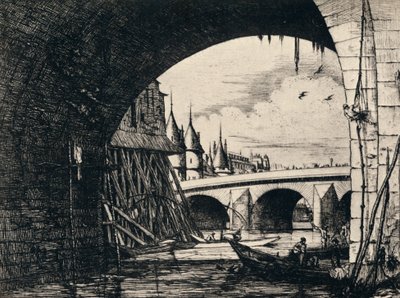 Arco del Pont Notre-Dame, 1915 de C. H. Meryon