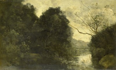 Estanque en el bosque de Camille Corot