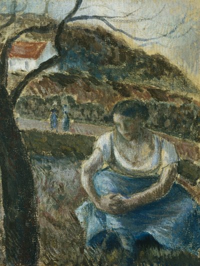 Campesina sentada, c.1880 de Camille Jacob Pissarro
