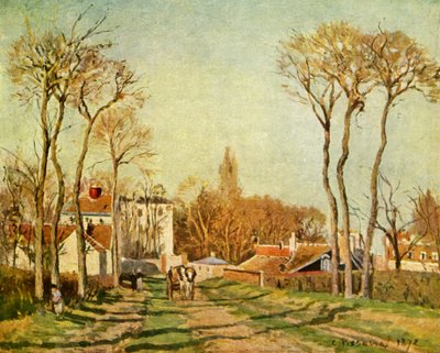 La entrada a un pueblo de Camille Jacob Pissarro