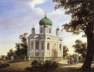 Iglesia de Alejandro Nevski en Potsdam, 1838 de Carl Daniel Freydanck