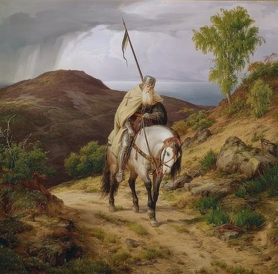 Cruzado regresando a casa, 1835 de Carl Friedrich Lessing