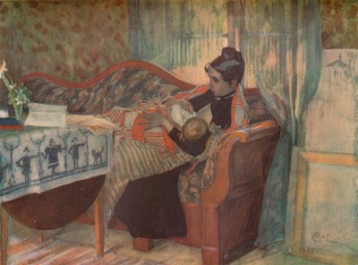 Madre e hijo, c. 1900 de Carl Larsson