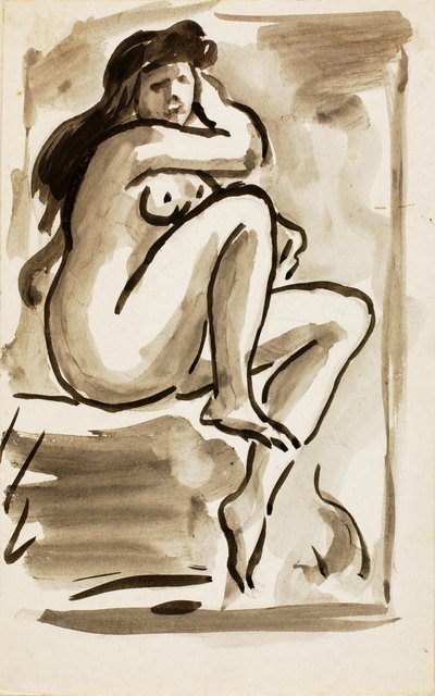 Desnudo femenino sentado de Carl Newman