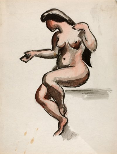 Desnudo femenino sentado de Carl Newman