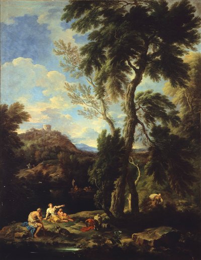 Paisaje con peregrino de Carlo Antonio Tavella