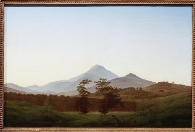 Paisaje bohemio (paisaje montañoso) de Caspar David Friedrich