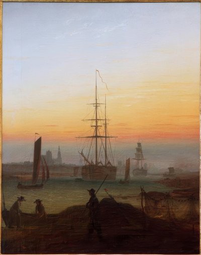 Puerto de Greifswald de Caspar David Friedrich