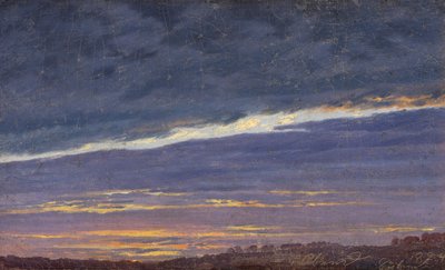 Cielo nocturno nublado Tarde, 1824 de Caspar David Friedrich