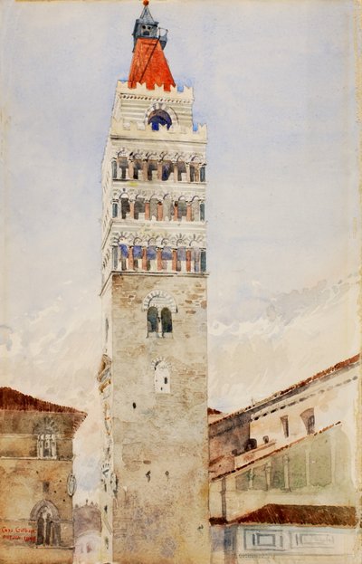 Torre de la catedral, Pistoia, Italia, 1898 de Cass Gilbert