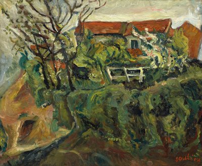 Casas en un paisaje, ca. 1918-1919 de Chaim Soutine