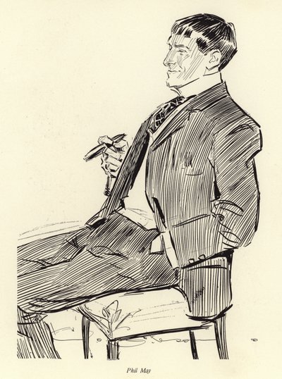 Phil May, retrato de Charles Dana Gibson