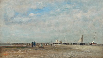 Los recolectores de conchas, Trouville de Charles Francois Daubigny