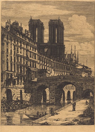 El pequeño puente, París de Charles Meryon