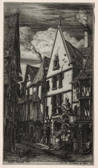 Calle des Toiles, Bourges de Charles Meryon