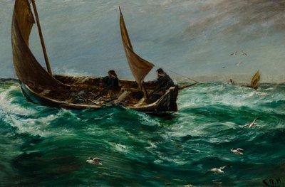 Pescador de camino a casa de Charles Napier Hemy