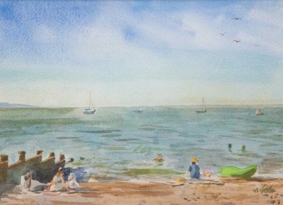 Whitstable Green Sea, 2016 (acuarela) de Christian Furr