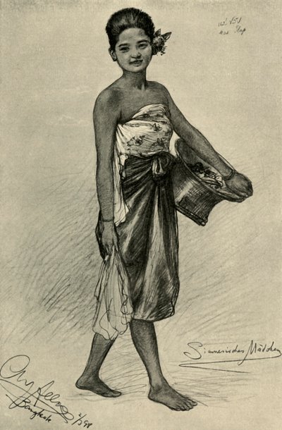 Chica Siamesa, Bangkok, 1898 de Christian Wilhelm Allers