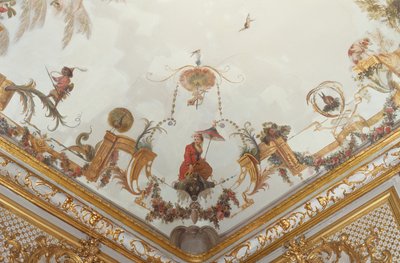 La Grande Singerie, detalle, c.1735 (mural) de Christophe Huet