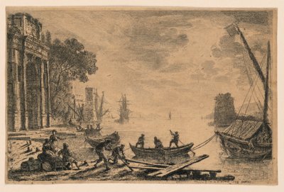 Escena de puerto de Claude Lorrain