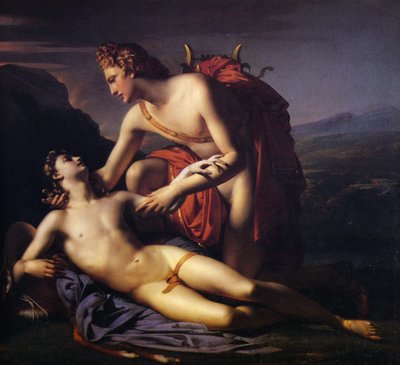 Apolo y Cipariso, 1820 de Claude Marie Paul Dubufe