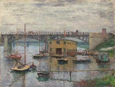 Puente en Argenteuil en un día gris de Claude Monet