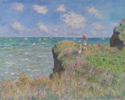 Paseo por el Acantilado en Pourville, 1882 de Claude Monet