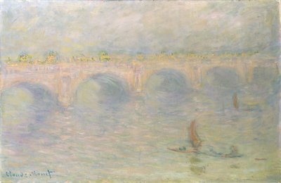 Puente de Waterloo, efecto de luz solar, 1899-1901 de Claude Monet