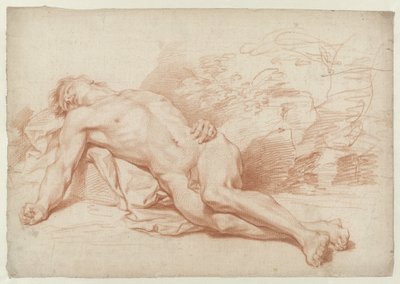 Desnudo masculino recostado de Cornelis Joseph d