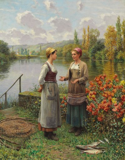 Dos mujeres en un paisaje de Daniel Ridgway Knight