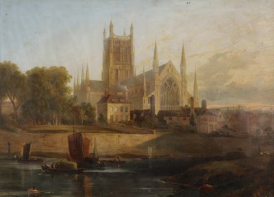 Catedral de Worcester, río Severn de David Cox