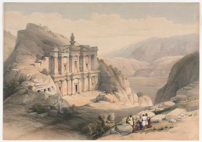 El Deir Petra, 1839 de David Roberts