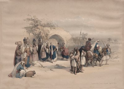 Fuente de la Virgen, Nazaret, 1839 de David Roberts